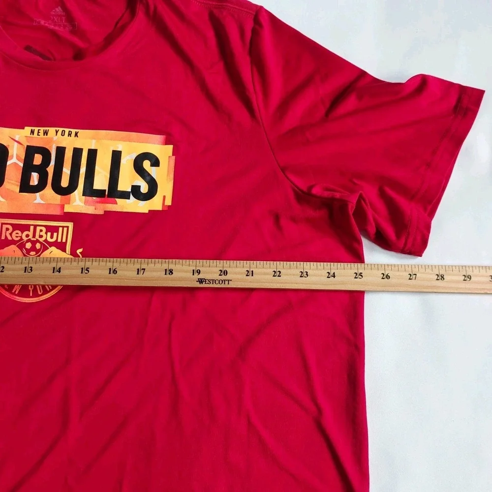 adidas Red Bull - NY Short Sleeve Red Shirt‎ Size Mens 2XL